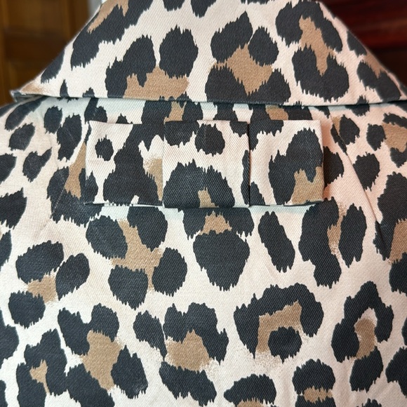 Kate Spade Leopard Belted Trench Coat With Pockets Size Small - Picture 4 of 8